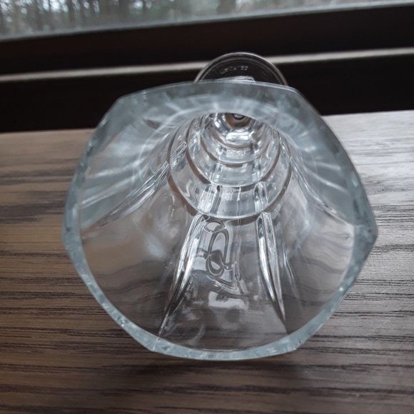 Vintage Borgonovo Milano 15 Cut Glass Footed 6" Bud Vase - Made in Italy- NIB - Picture 3 of 5